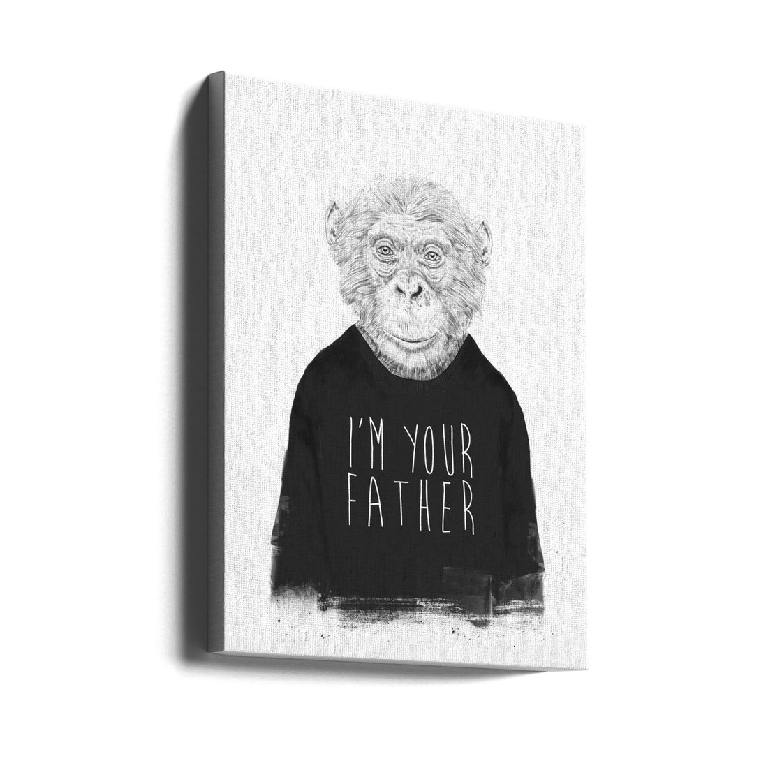 I'm your father by Balazs Solti | Funny Primate Portrait, Large Canvas Wall Art Print | Artsy Earth