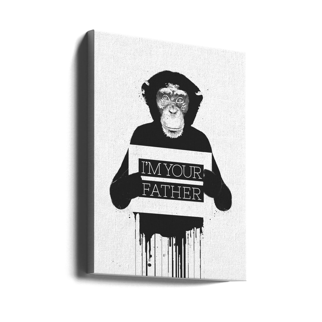 I'm Your Father II by Balazs Solti | Funny Primate Typography, Large Canvas Wall Art Print | Artsy Earth