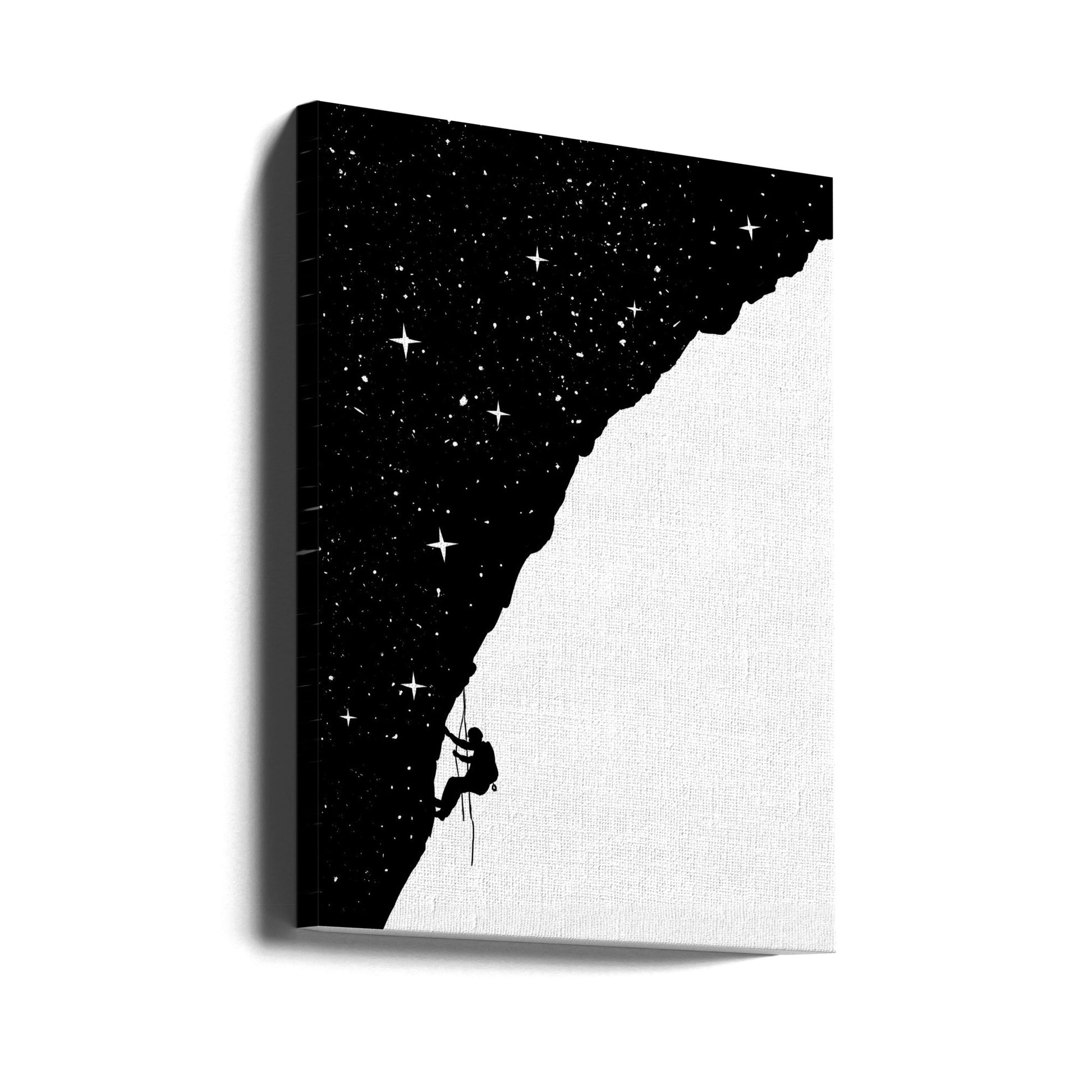 Night Climbing by Balazs Solti | Starry Mountain Silhouette, Large Canvas Wall Art Print | Artsy Earth