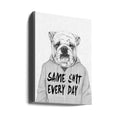 Same shit... by Balazs Solti | Bulldog Portrait Drawing, Large Canvas Wall Art Print | Artsy Earth