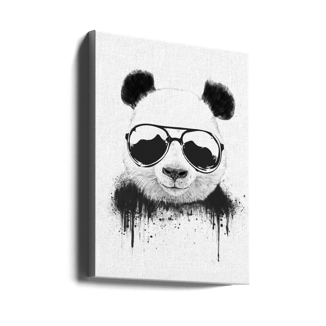 Stay Cool by Balazs Solti | Cute Panda Drawing, Large Canvas Wall Art Print | Artsy Earth