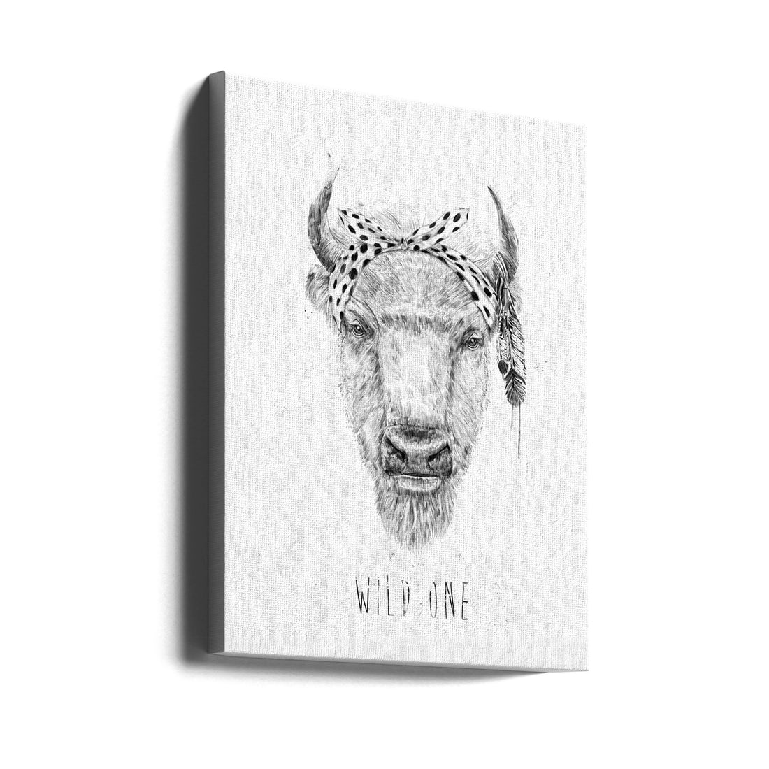 Wild One by Balazs Solti | Painted Animal Portrait, Large Canvas Wall Art Print | Artsy Earth