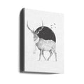 Winter is all around by Balazs Solti | Cute Reindeer Portrait, Large Canvas Wall Art Print | Artsy Earth