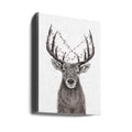 Xmas Deer by Balazs Solti | Funny Animal Portrait, Large Canvas Wall Art Print | Artsy Earth