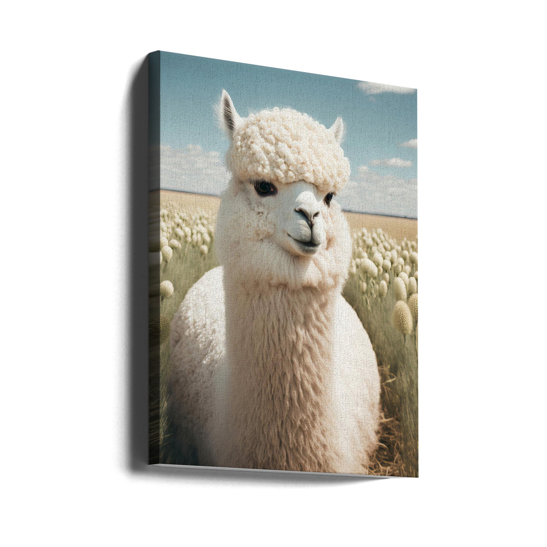 Cute Llama by Treechild | Animal Portrait Nature, Large Canvas Wall Art Print | Artsy Earth