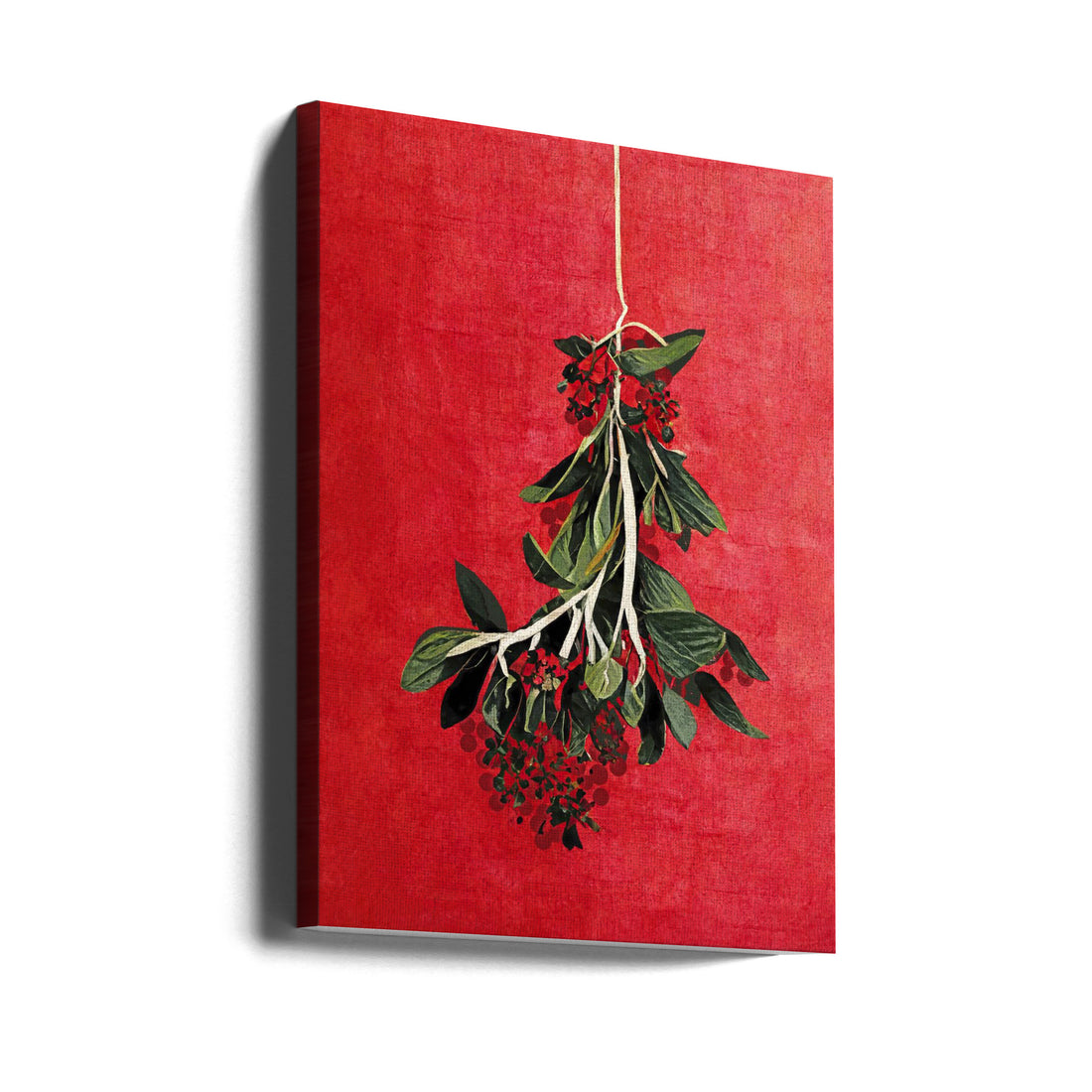 Painted Mistletoe by Treechild | Christmas Botanical, Large Canvas Wall Art Print | Artsy Earth