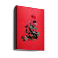 Mistletoe With Red Bow by Treechild | Christmas Botanical, Large Canvas Wall Art Print | Artsy Earth