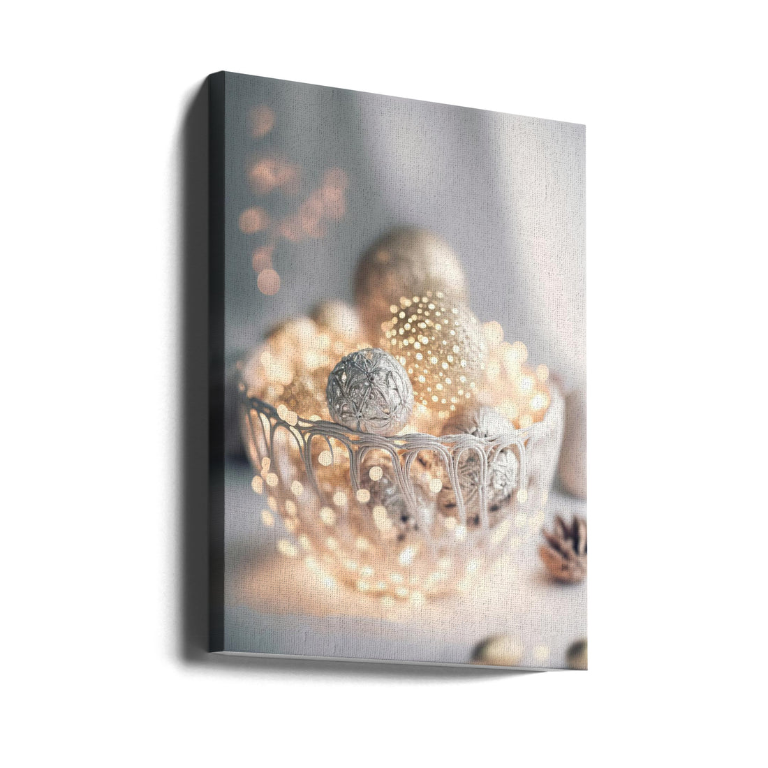 Silver Bowl Elegance by Treechild | Silver Bowl Still Life, Large Canvas Wall Art Print | Artsy Earth