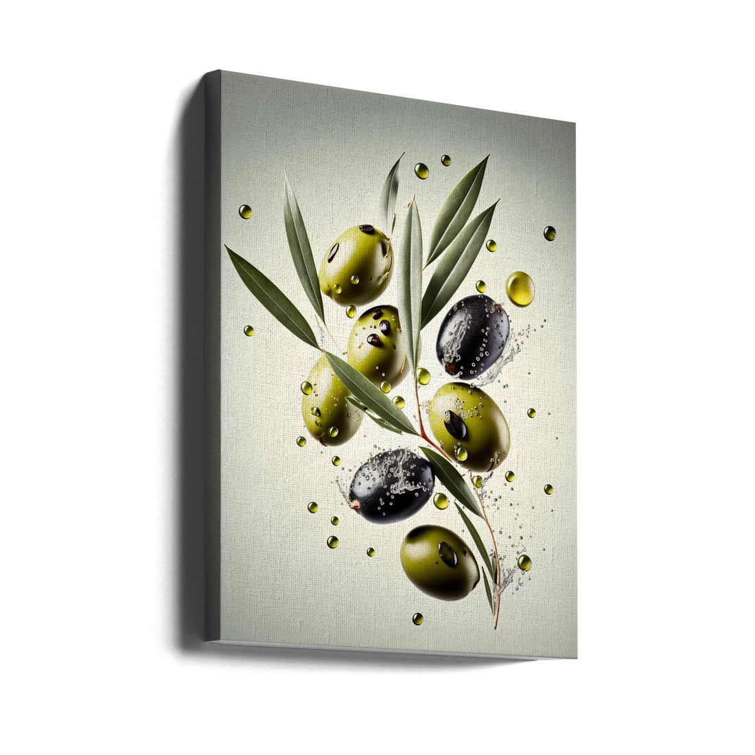 Fresh Olives by Treechild | Green Food Motion, Large Canvas Wall Art Print | Artsy Earth