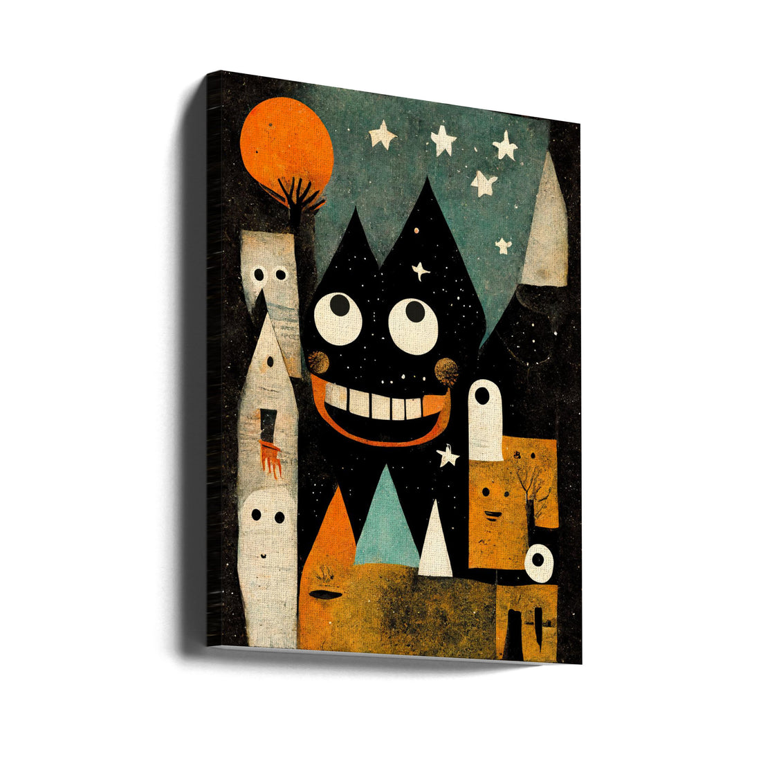 Monster Ville by Treechild | Kids Monster Illustration, Large Canvas Wall Art Print | Artsy Earth