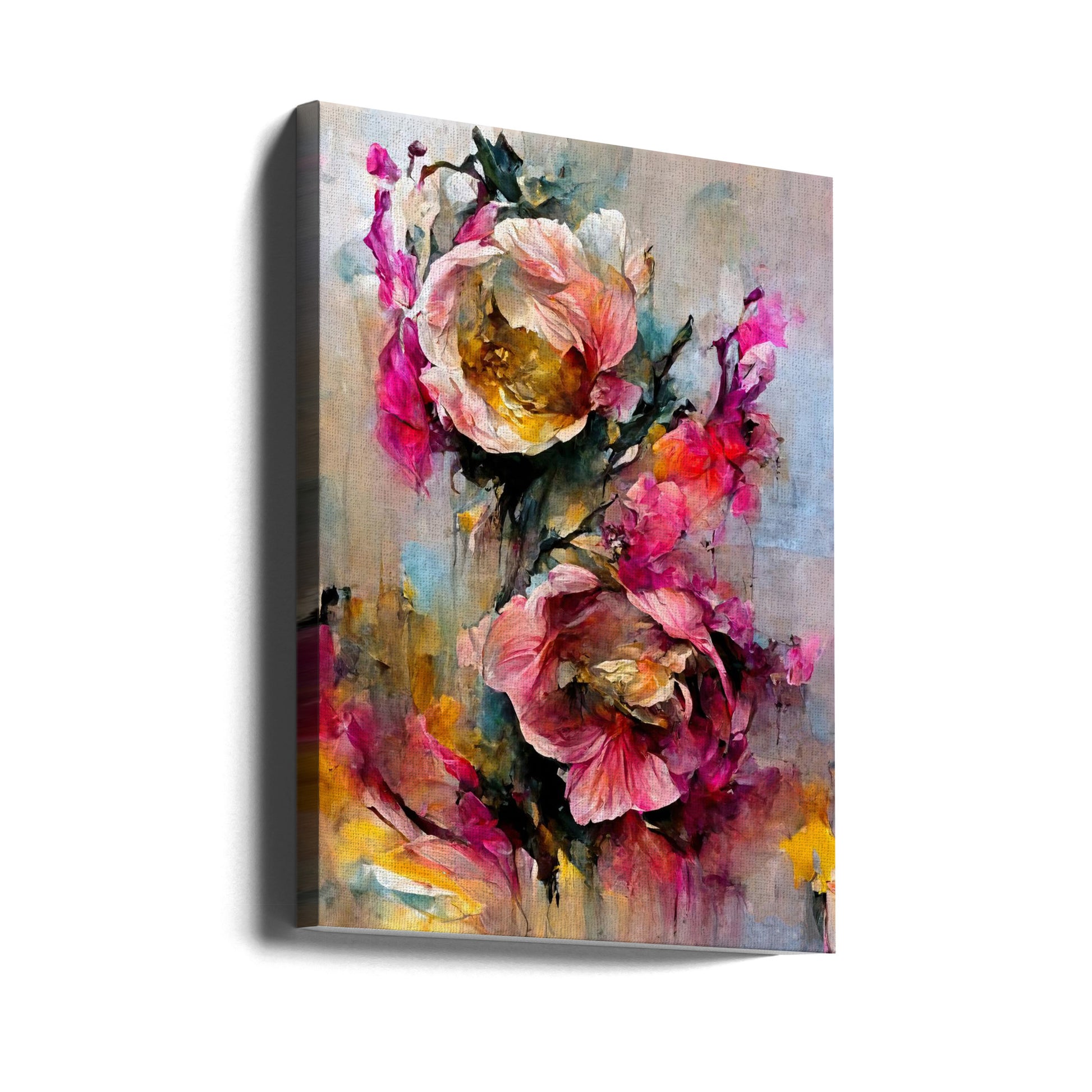 Wild Roses by Treechild | Watercolor Floral Abstract, Large Canvas Wall Art Print | Artsy Earth