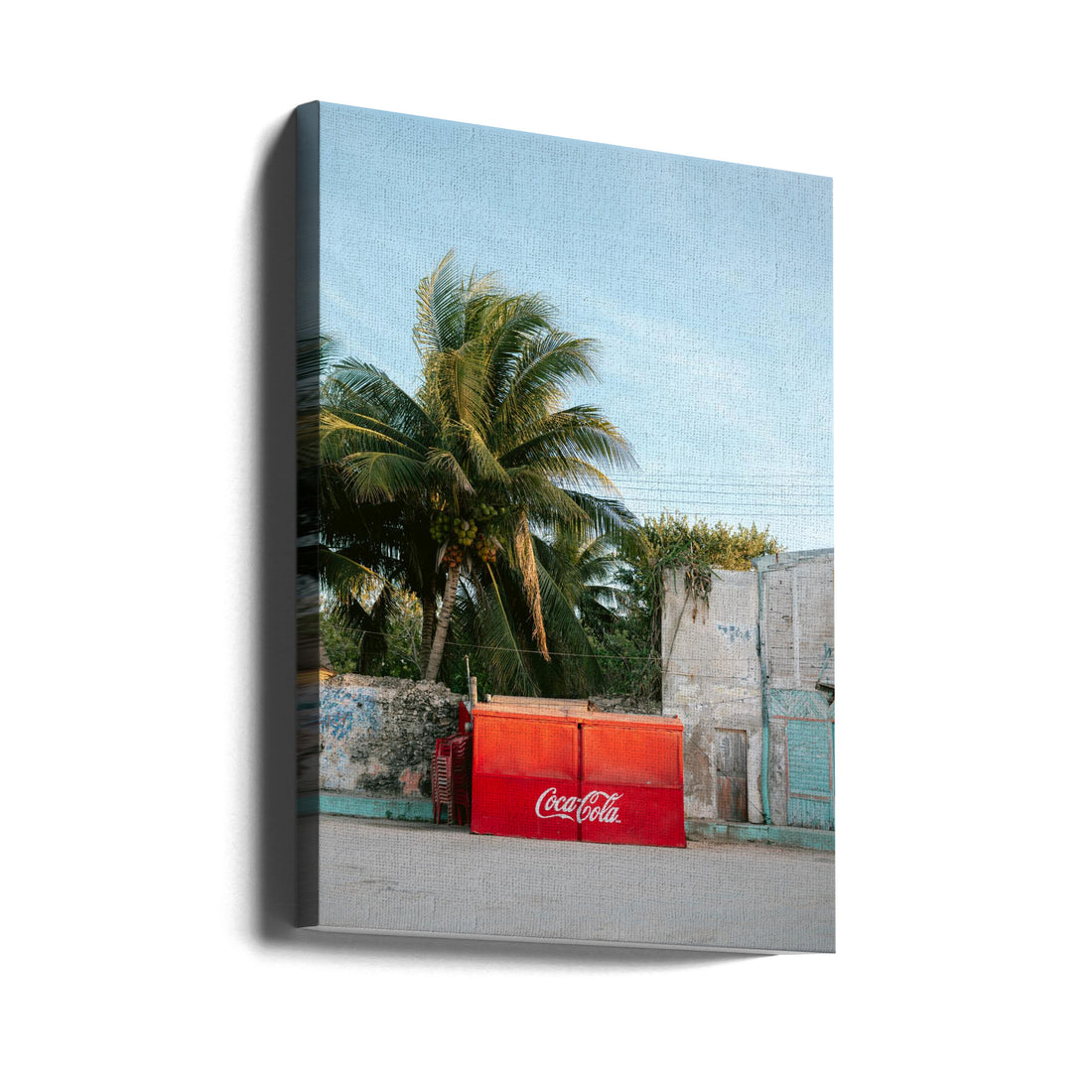 Mexican Bar by Raisa Zwart | Tropical Urban Architecture, Large Canvas Wall Art Print | Artsy Earth