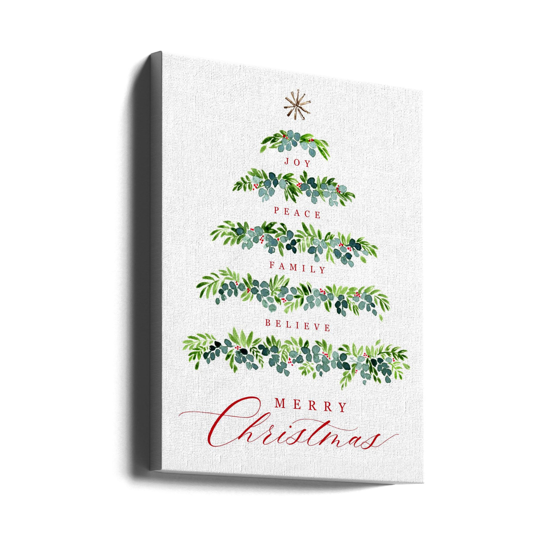 Wish Tree Watercolor by Rosana Laiz Blursbyai | Christmas Watercolor, Large Canvas Wall Art Print | Artsy Earth