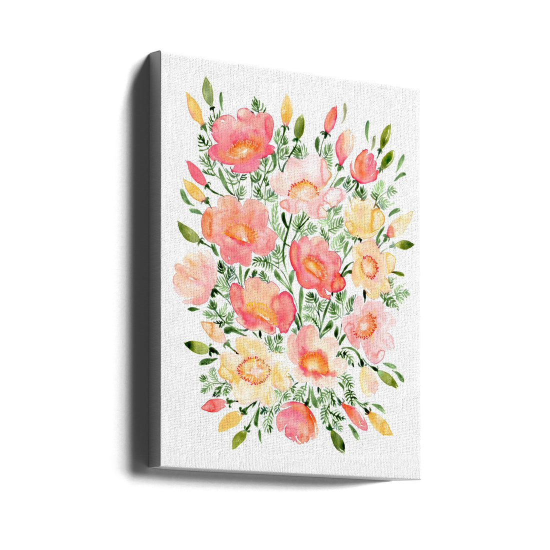 Winterlynn Bouquet by Rosana Laiz Blursbyai | Watercolor Floral Botanical, Large Canvas Wall Art Print | Artsy Earth