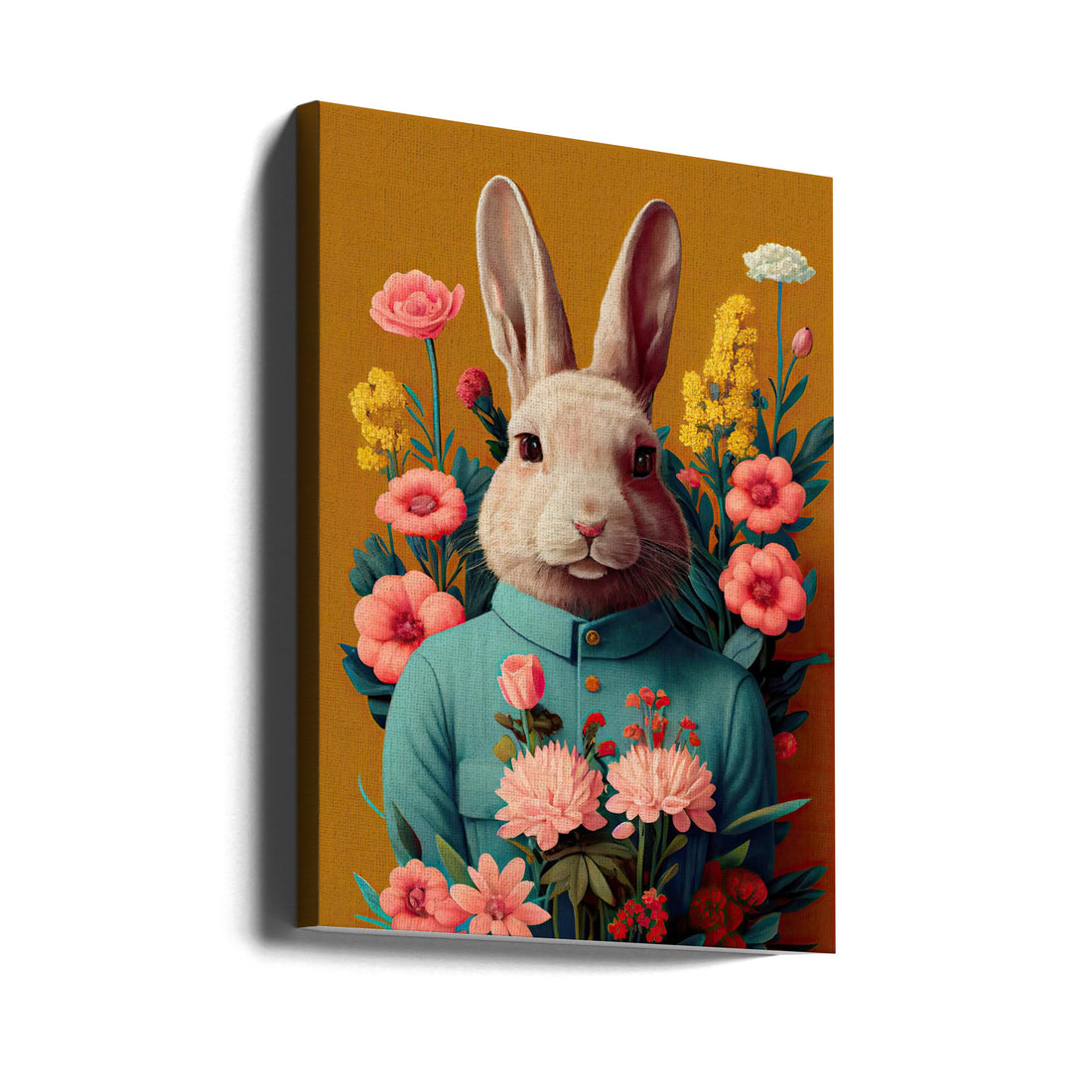 Mr Easter Bunny by Treechild | Easter Animal Illustration, Large Canvas Wall Art Print | Artsy Earth