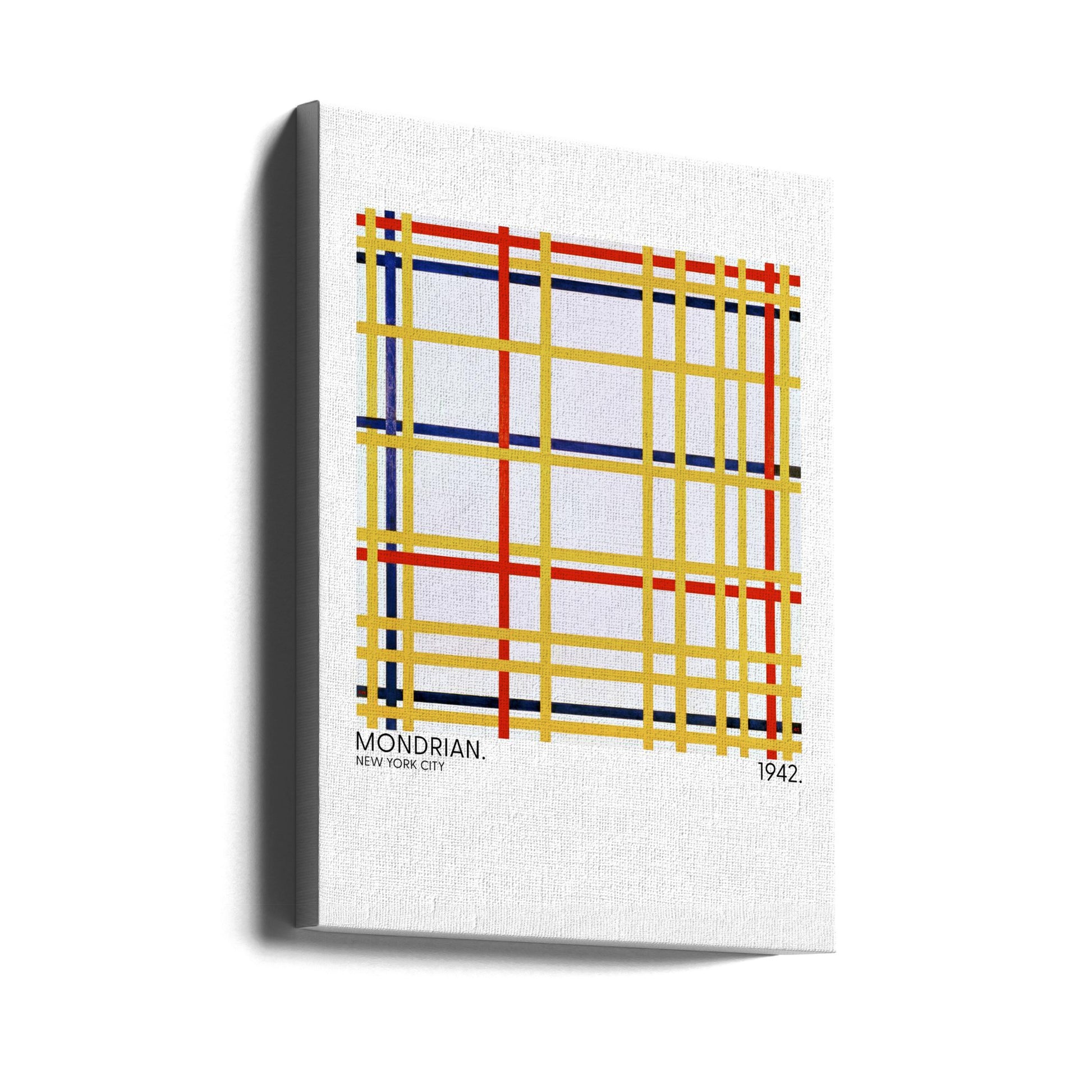 New York City 1 1942 by Piet Mondrian | Modern Abstract Lines, Large Canvas Wall Art Print | Artsy Earth