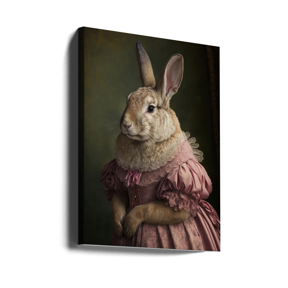 Mrs Bunny's Daughter by Treechild | Cute Animal Portrait, Large Canvas Wall Art Print | Artsy Earth