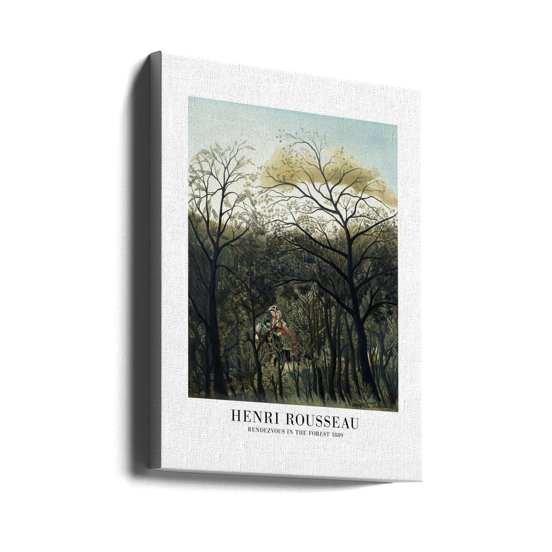 Rendezvous In The Forest by Henri Rousseau | Romantic Forest Painting, Large Canvas Wall Art Print | Artsy Earth