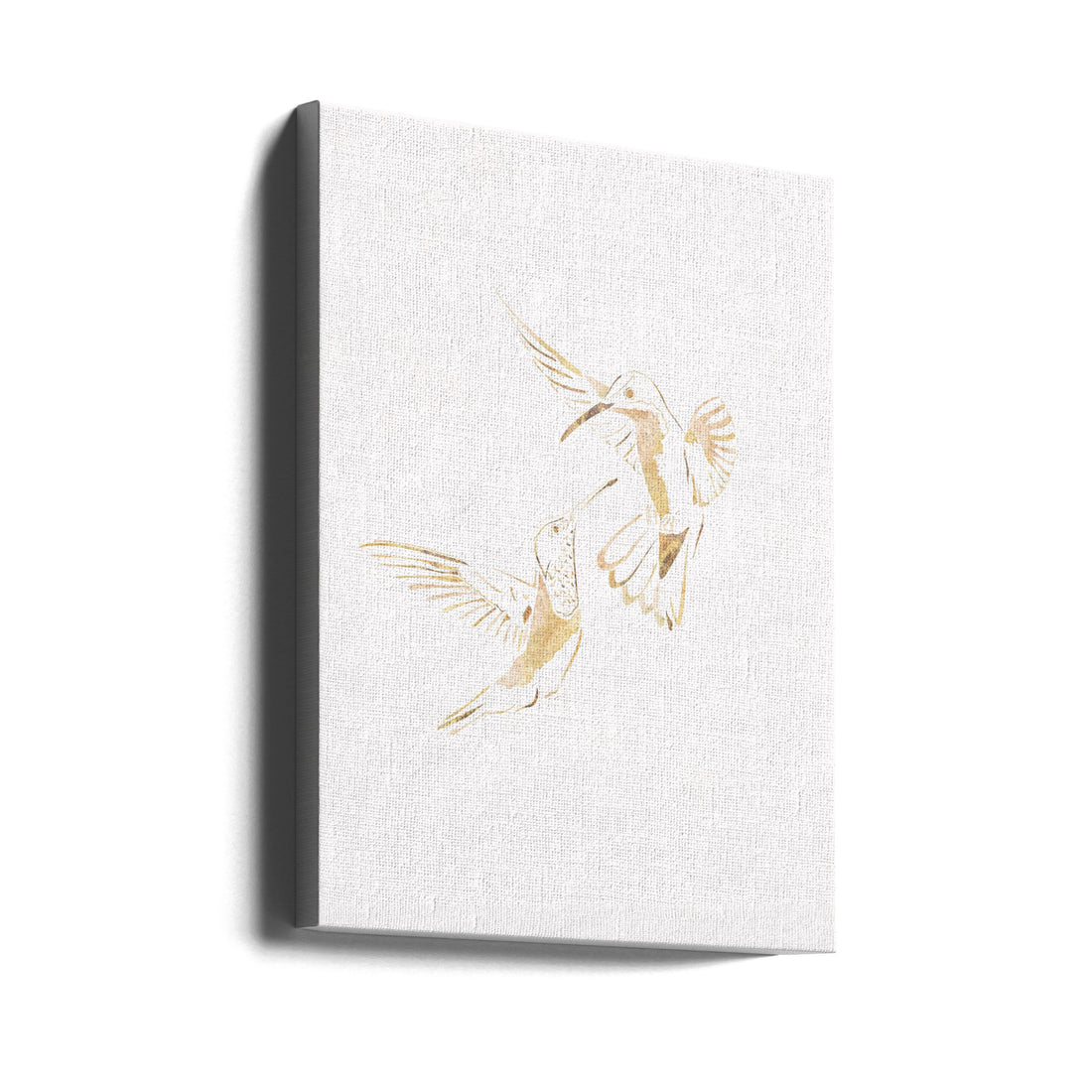 Gold Hummingbird Line art by Sarah Manovski | Metallic Bird Illustration, Large Canvas Wall Art Print | Artsy Earth