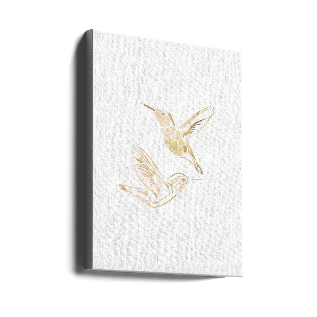 Gold Hummingbird Line Art by Sarah Manovski | Metallic Bird Drawing, Large Canvas Wall Art Print | Artsy Earth