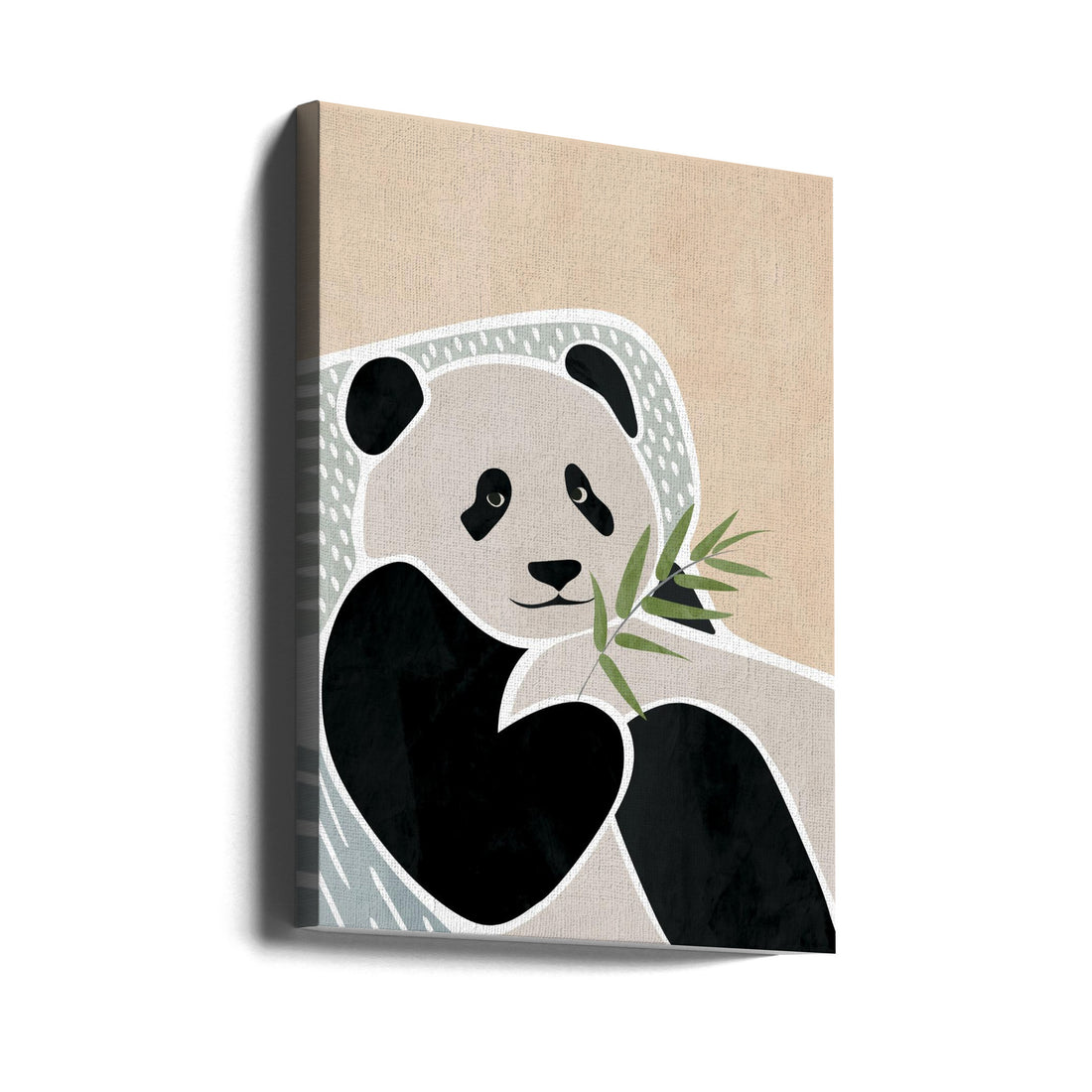 Scandi Panda Kids Art by Sarah Manovski | Cute Animal Nursery, Large Canvas Wall Art Print | Artsy Earth