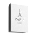 Paris Coordinates by Rosana Laiz Blursbyai | Travel Architecture Sketch, Large Canvas Wall Art Print | Artsy Earth