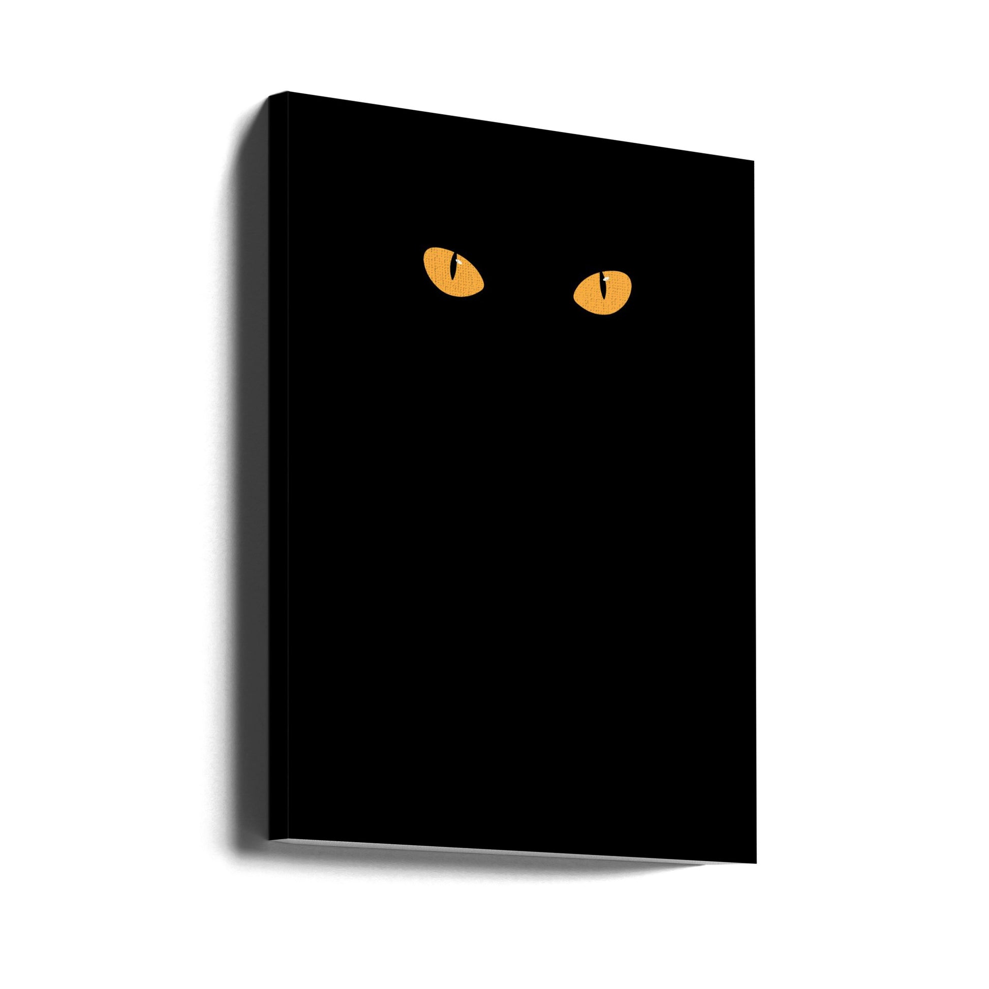 Halloween Cat Eyes by Rosana Laiz Blursbyai | Spooky Dark Cat, Large Canvas Wall Art Print | Artsy Earth