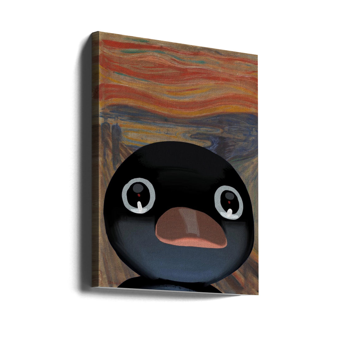 Penguin Meme Art by Artelele | Digital Comic Meme, Large Canvas Wall Art Print | Artsy Earth