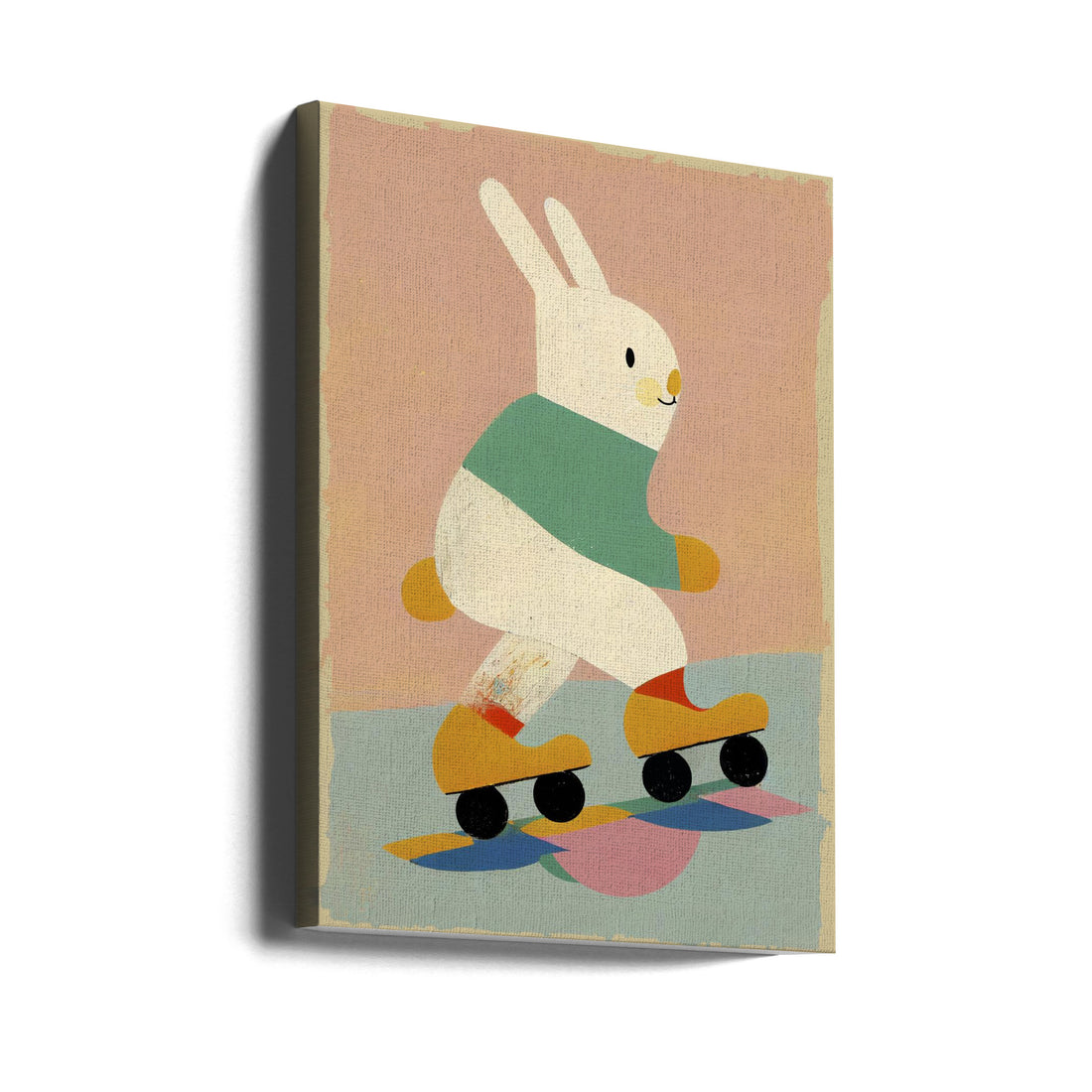 Skating Bunny by Treechild | Cute Animal Sport, Large Canvas Wall Art Print | Artsy Earth