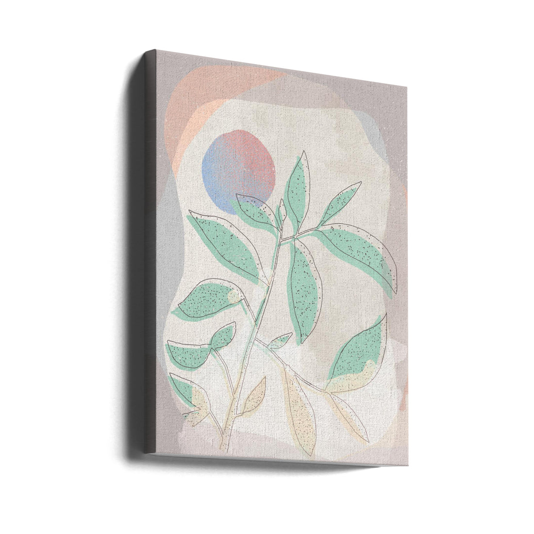 Pastel Leaves by Aylin Demir | Botanical Floral Illustration, Large Canvas Wall Art Print | Artsy Earth