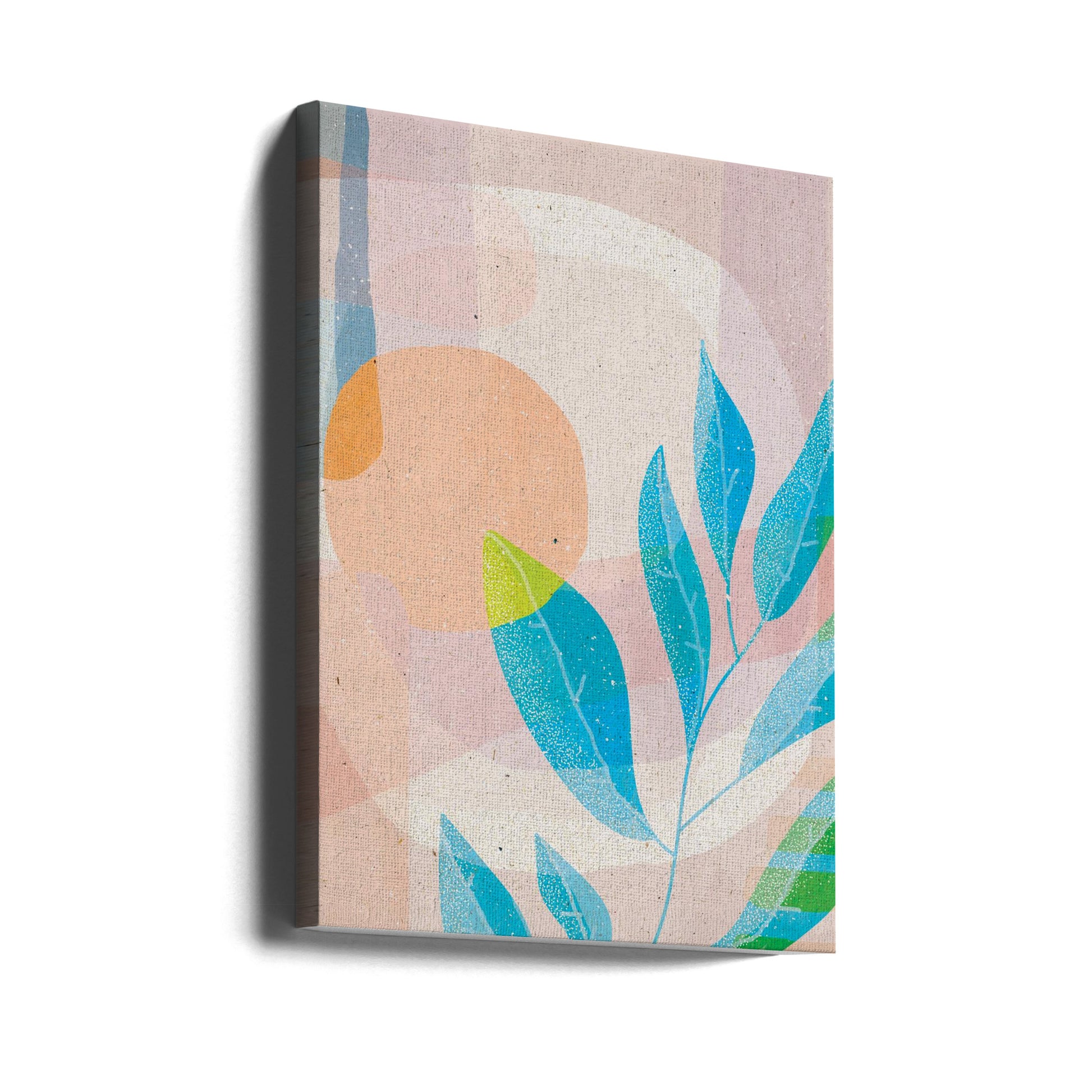 Blue Leaves by Aylin Demir | Abstract Botanical Pattern, Large Canvas Wall Art Print | Artsy Earth