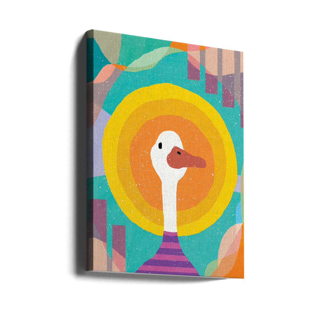 Duck in the Sun by Aylin Demir | Colorful Abstract Duck, Large Canvas Wall Art Print | Artsy Earth