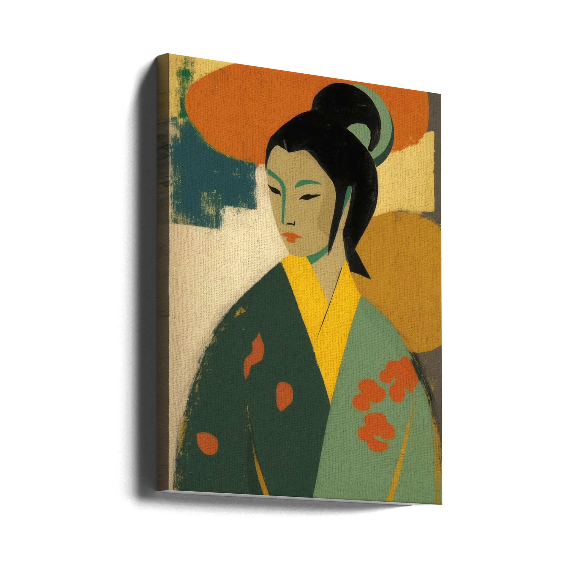 Japanese Geisha Art by Treechild | Traditional Painted Portrait, Large Canvas Wall Art Print | Artsy Earth