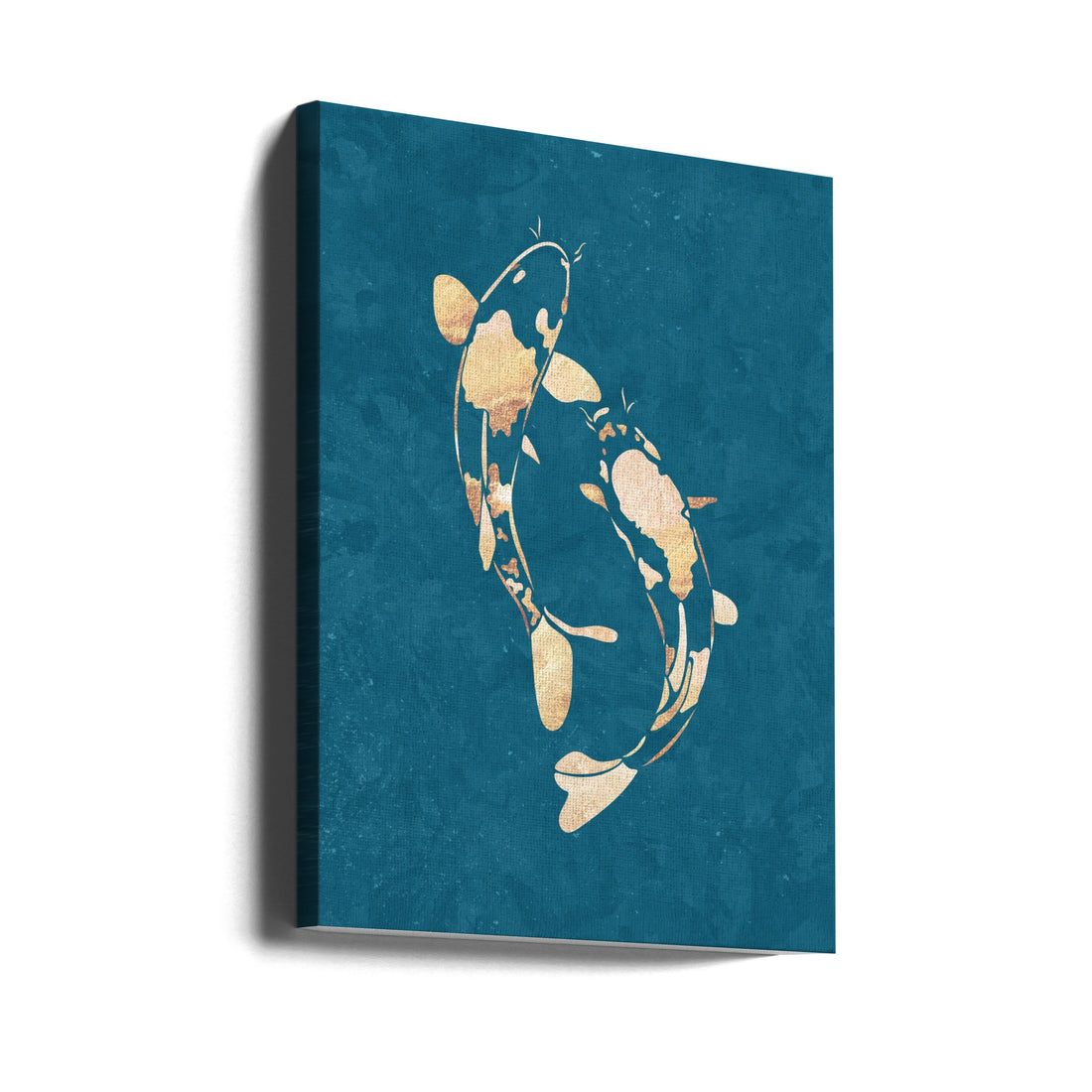 Gold Green Koi Fish by Sarah Manovski | Japanese Koi Swimming, Large Canvas Wall Art Print | Artsy Earth