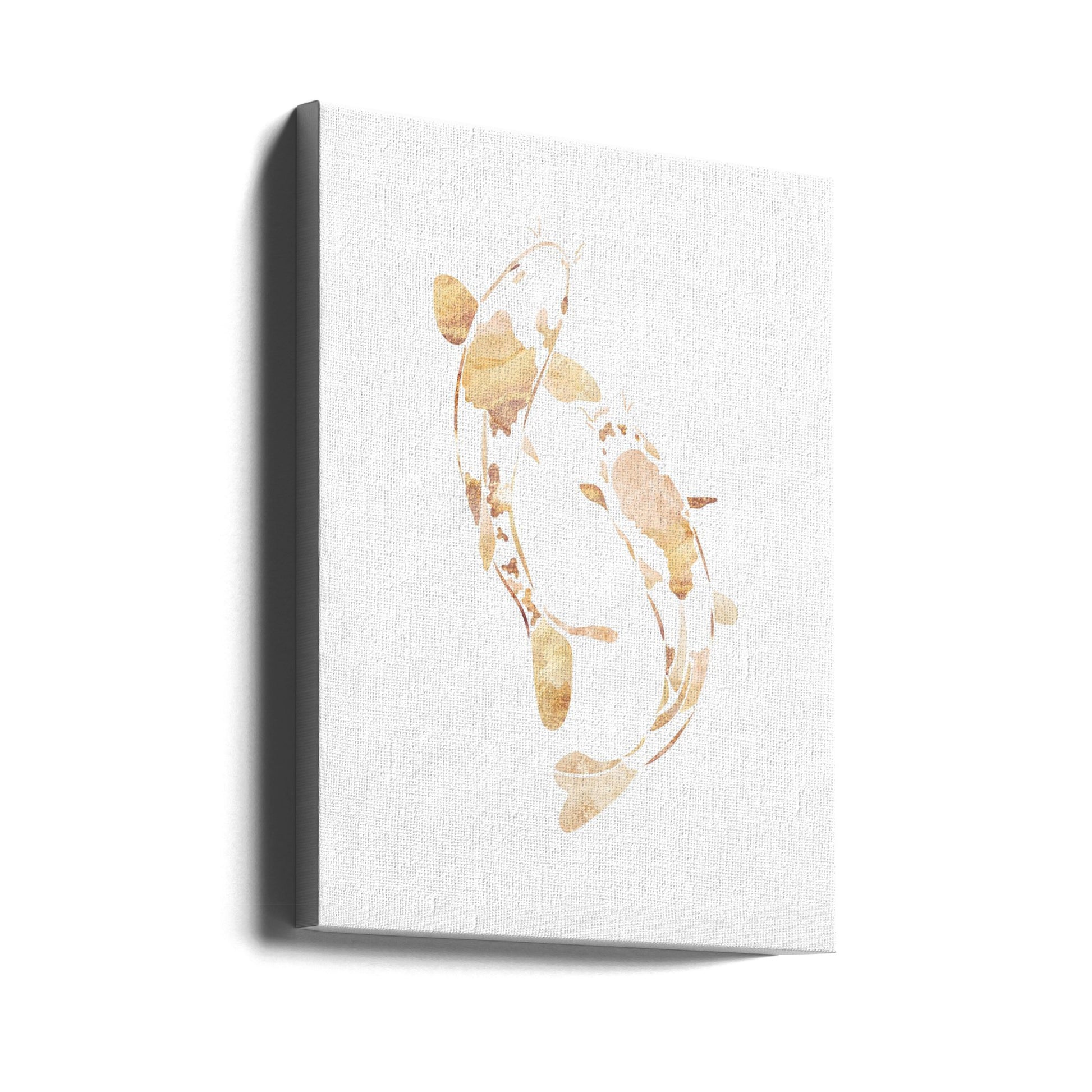 Gold Koi Fish Silhouettes by Sarah Manovski | Japanese Line Art, Large Canvas Wall Art Print | Artsy Earth