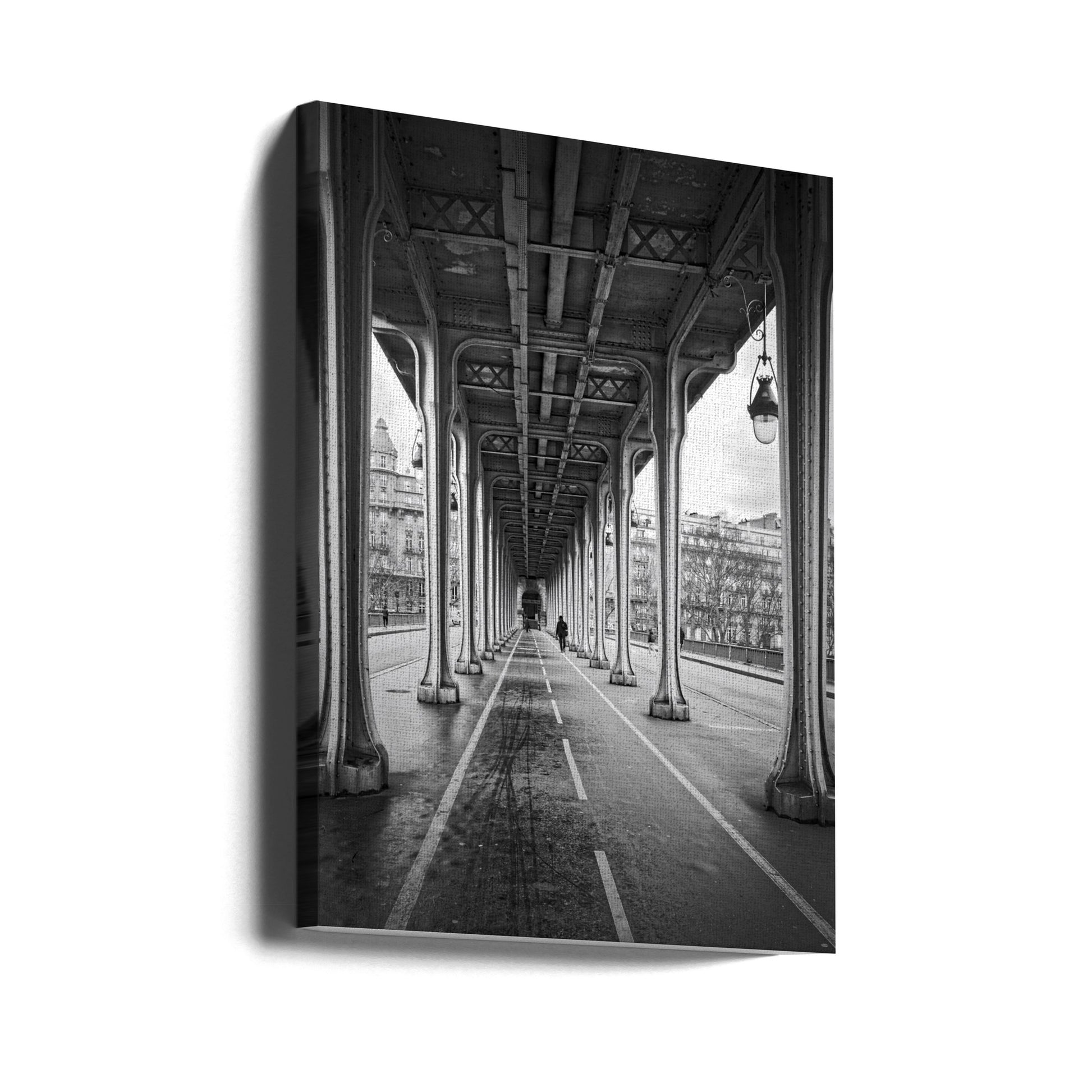 Bir Hakeim Bridge by Isabelle Dupont | Architectural Perspective Bridge, Large Canvas Wall Art Print | Artsy Earth