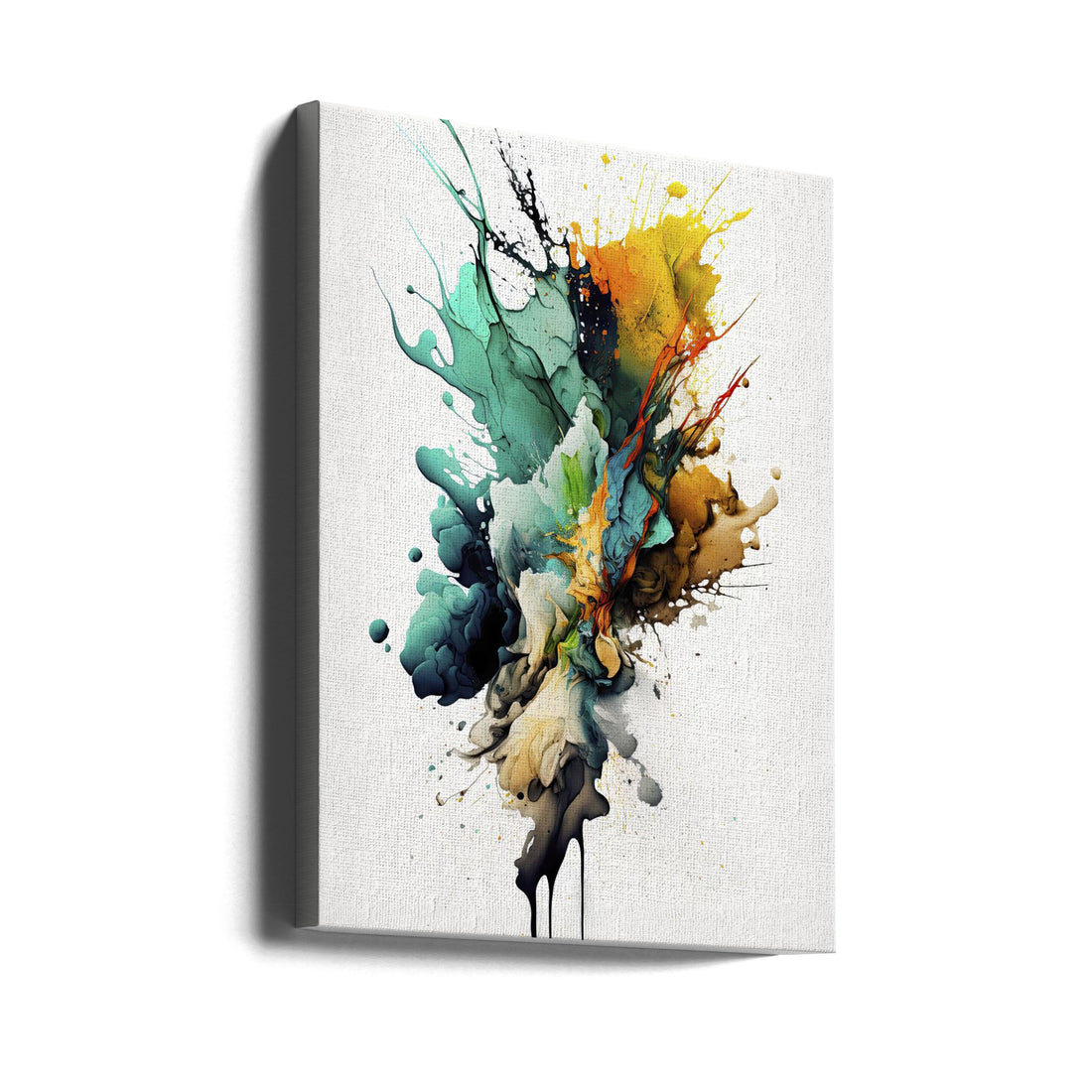 Colorful Fluidity by Mauro | Abstract Watercolor Splash, Large Canvas Wall Art Print | Artsy Earth