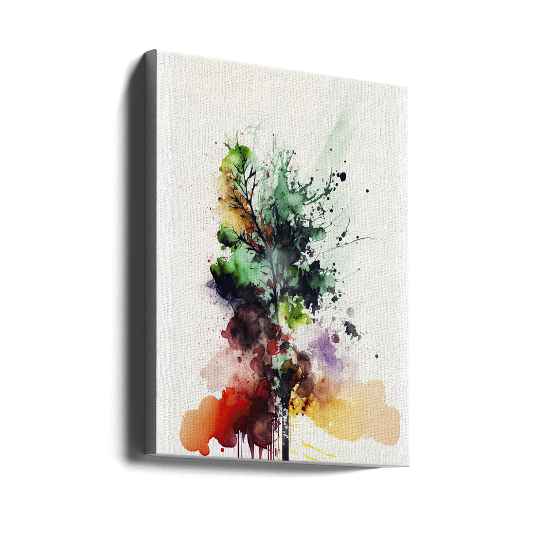 Chromatic Roots by Mauro | Abstract Watercolor Trees, Large Canvas Wall Art Print | Artsy Earth