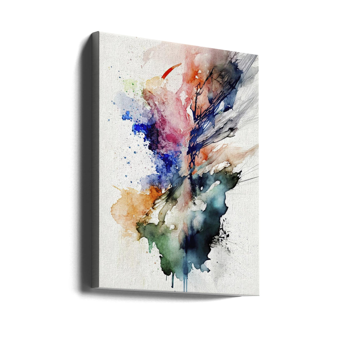 Stranger Shapes by Mauro | Abstract Watercolor Splash, Large Canvas Wall Art Print | Artsy Earth