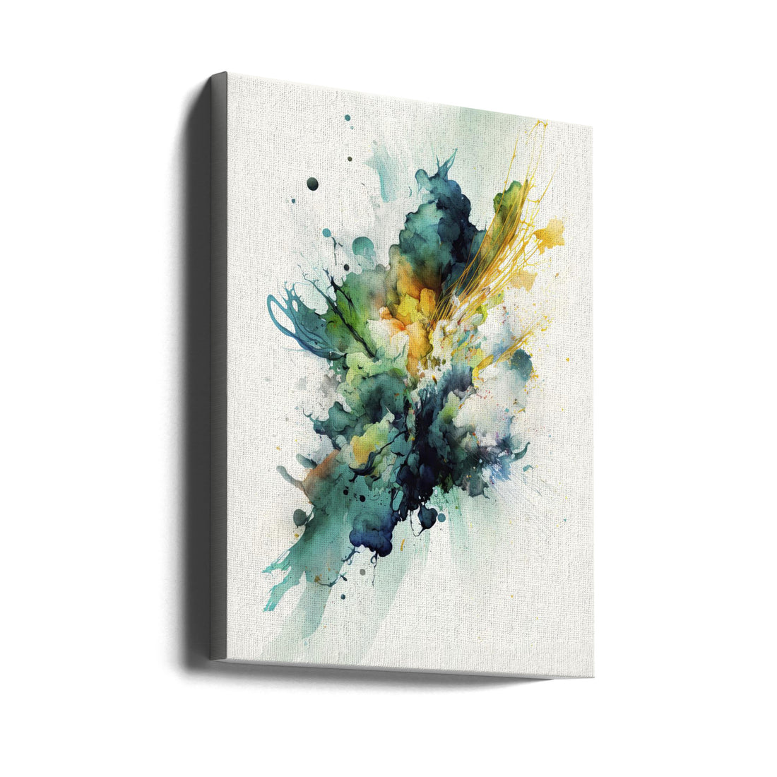 Serenity in Green by Mauro | Fluid Watercolor Abstract, Large Canvas Wall Art Print | Artsy Earth