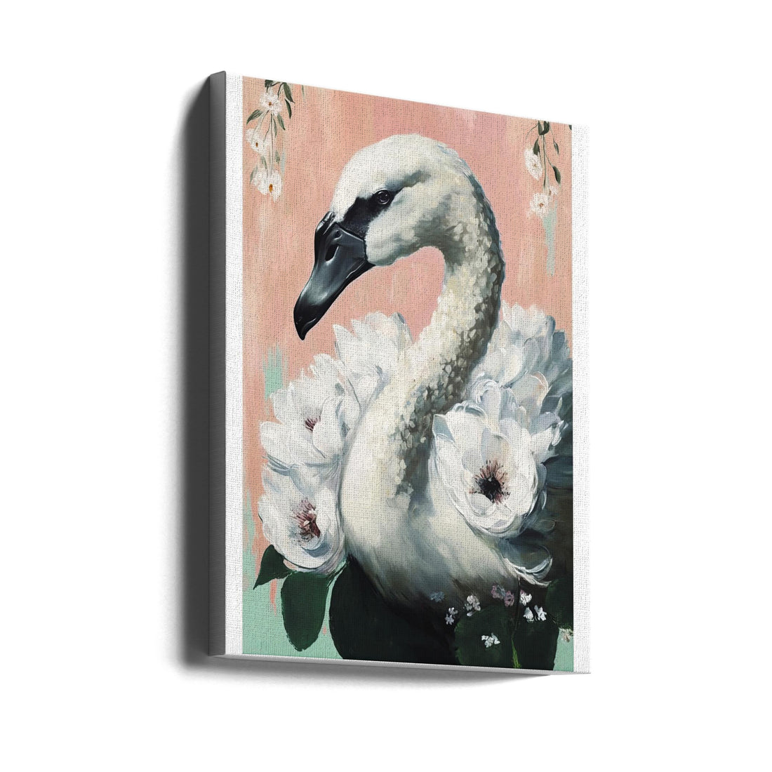 The Swan by Treechild | Pastel Swan Painting, Large Canvas Wall Art Print | Artsy Earth