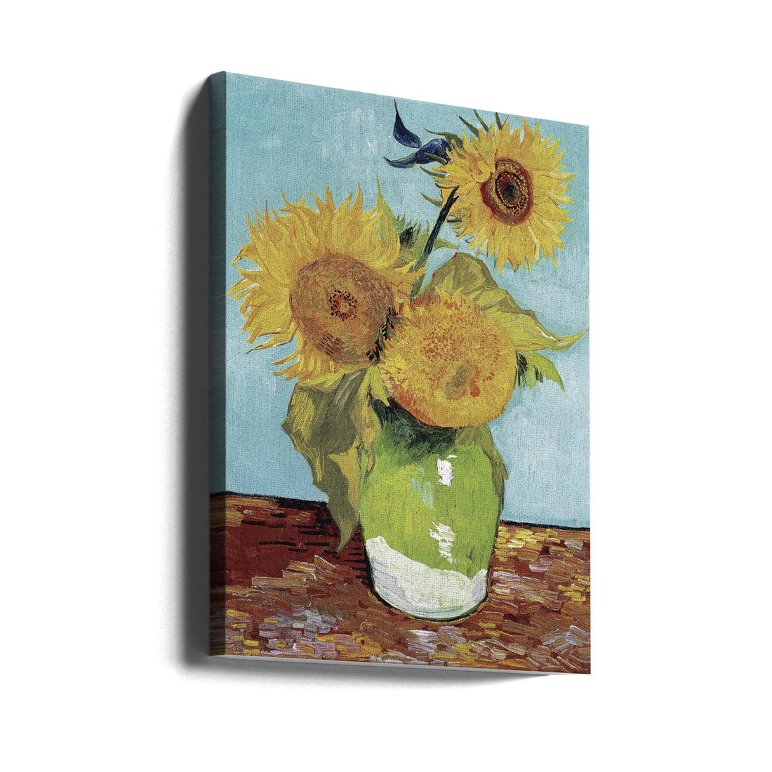 Vase With Three Sunflowers by Vincent Van Gogh | Van Gogh Still Life, Large Canvas Wall Art Print | Artsy Earth