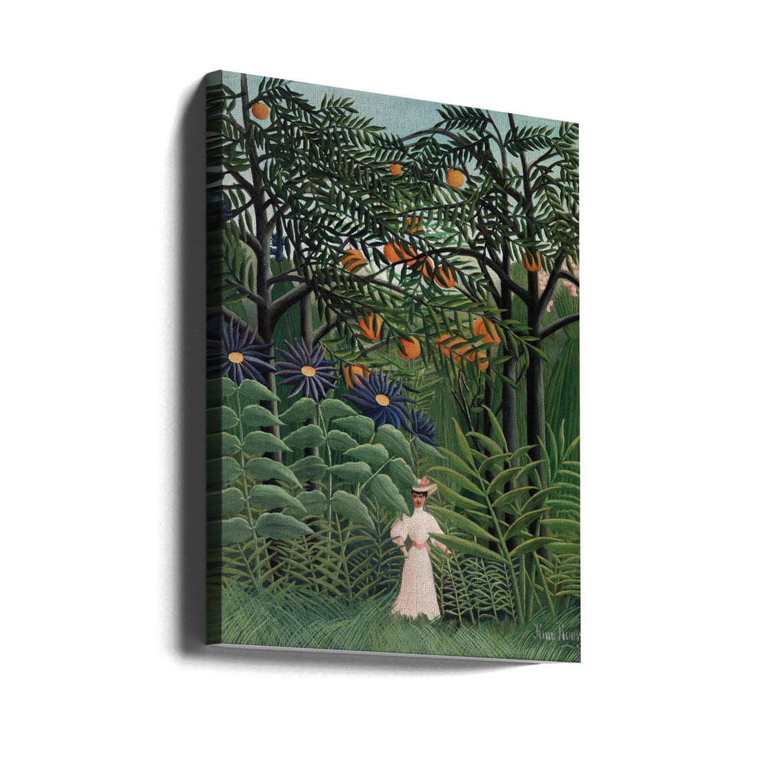 Woman in Exotic Forest by Henri Rousseau | Tropical Jungle Painting, Large Canvas Wall Art Print | Artsy Earth