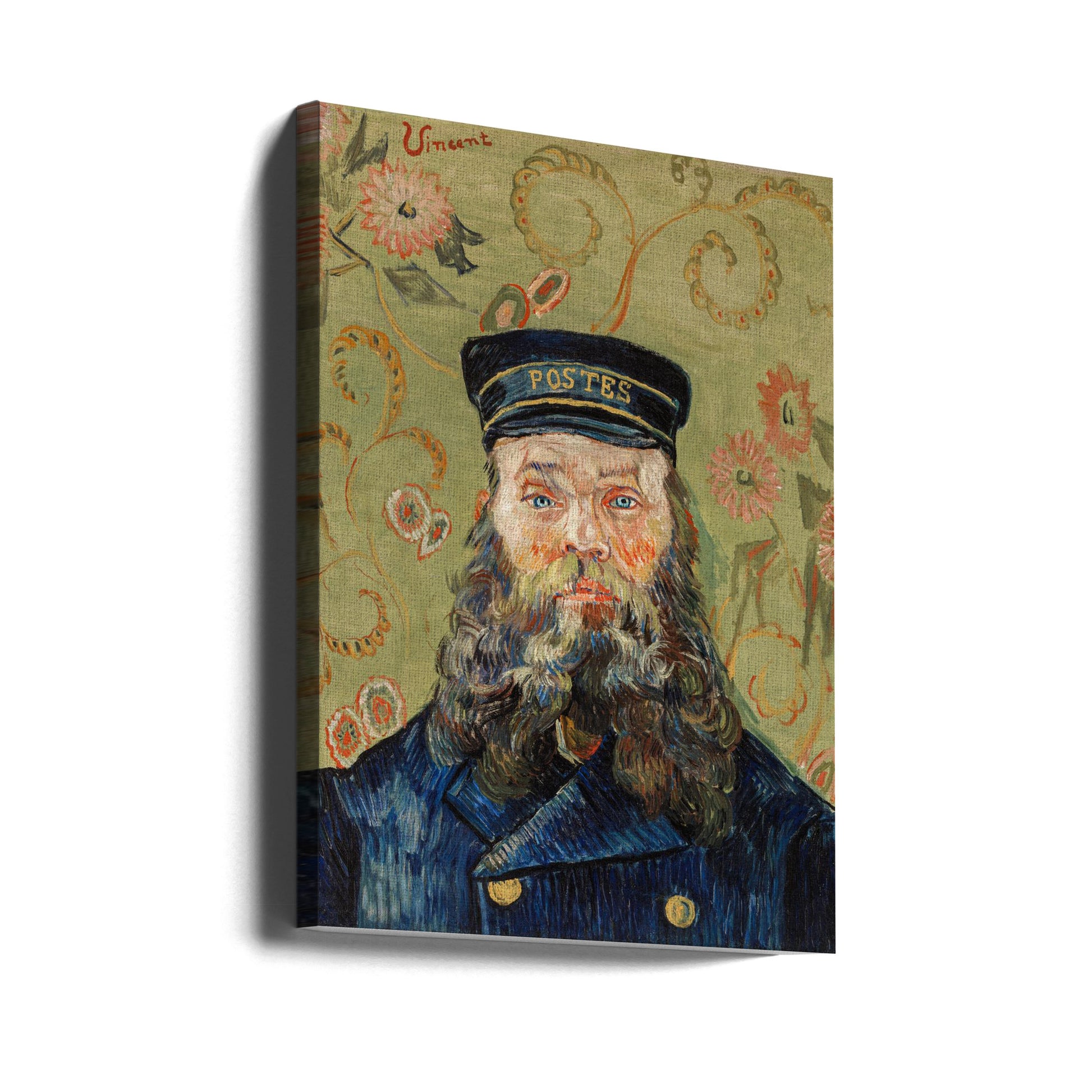 The Postman by Vincent Van Gogh | Van Gogh Portrait Painting, Large Canvas Wall Art Print | Artsy Earth