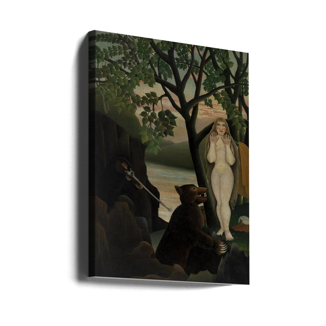 Bad Surprise by Henri Rousseau | Forest Hunter Painting, Large Canvas Wall Art Print | Artsy Earth