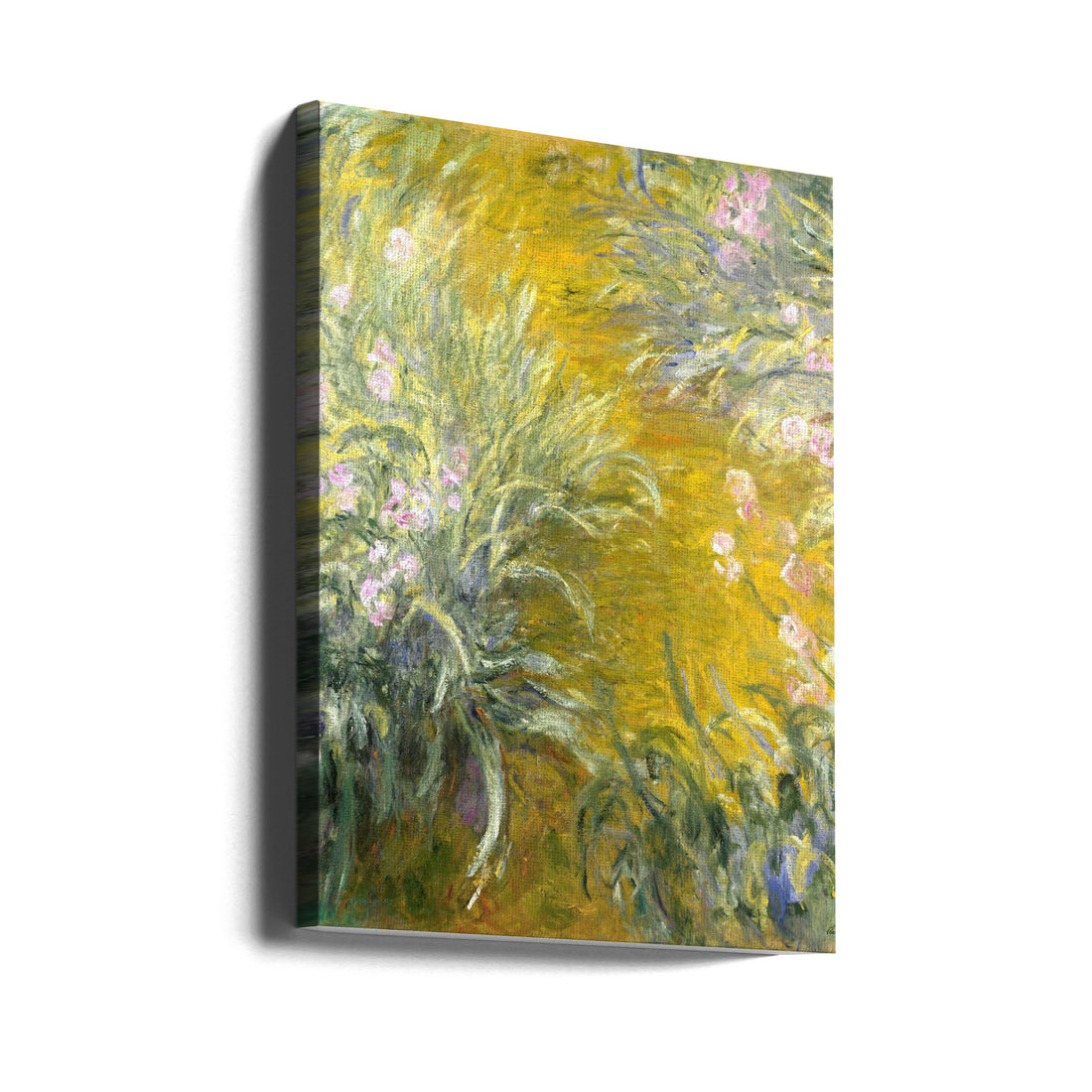 The Path through the Irises by Claude Monet | Monet Floral Painting, Large Canvas Wall Art Print | Artsy Earth