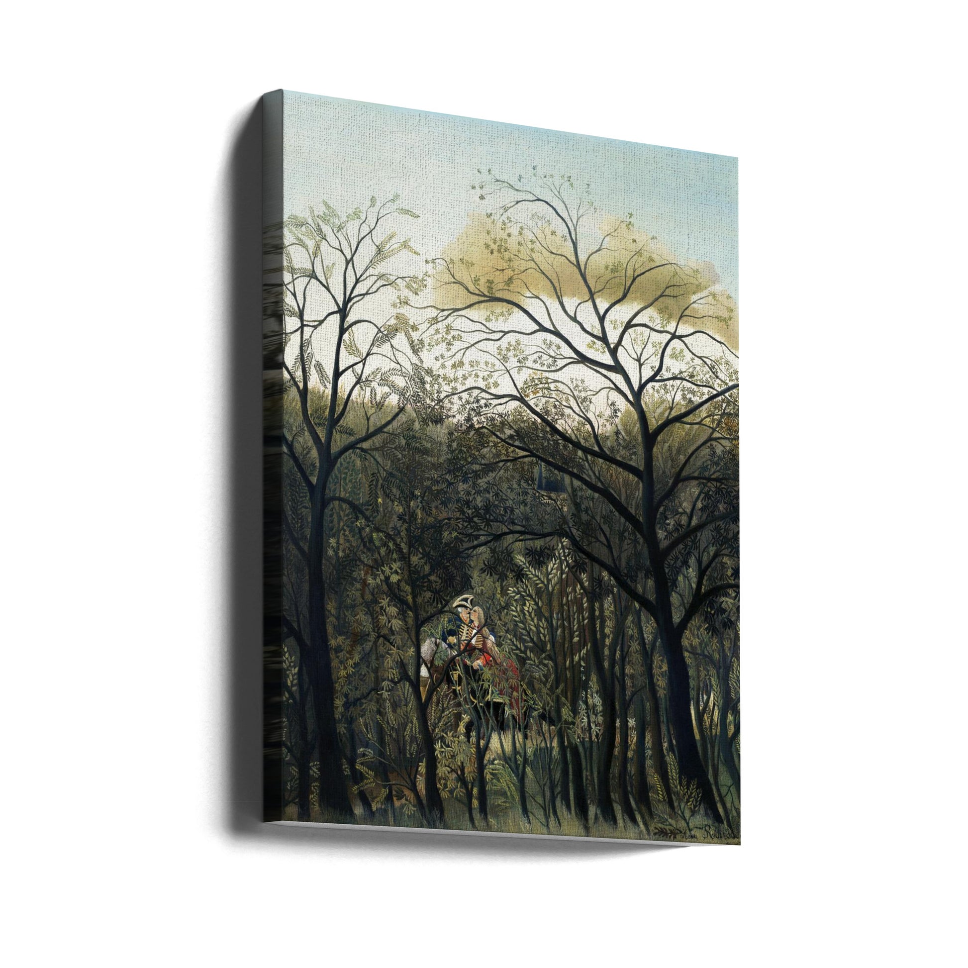 Rendezvous In The Forest by Henri Rousseau | Romantic Forest Painting, Large Canvas Wall Art Print | Artsy Earth