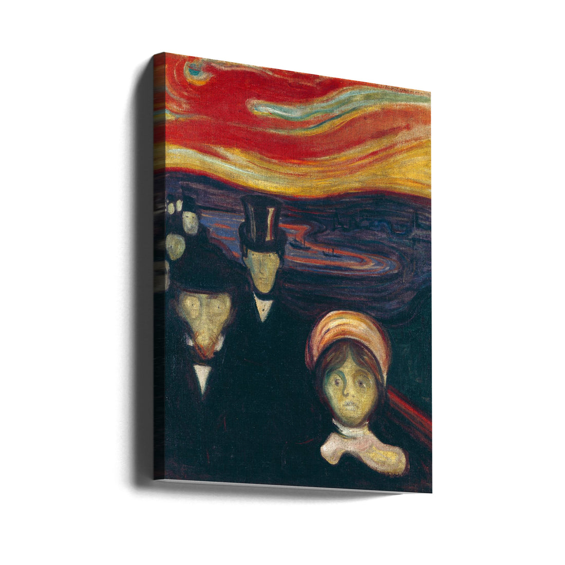 Anxiety by Edvard Munch | Dark Emotional Painting, Large Canvas Wall Art Print | Artsy Earth