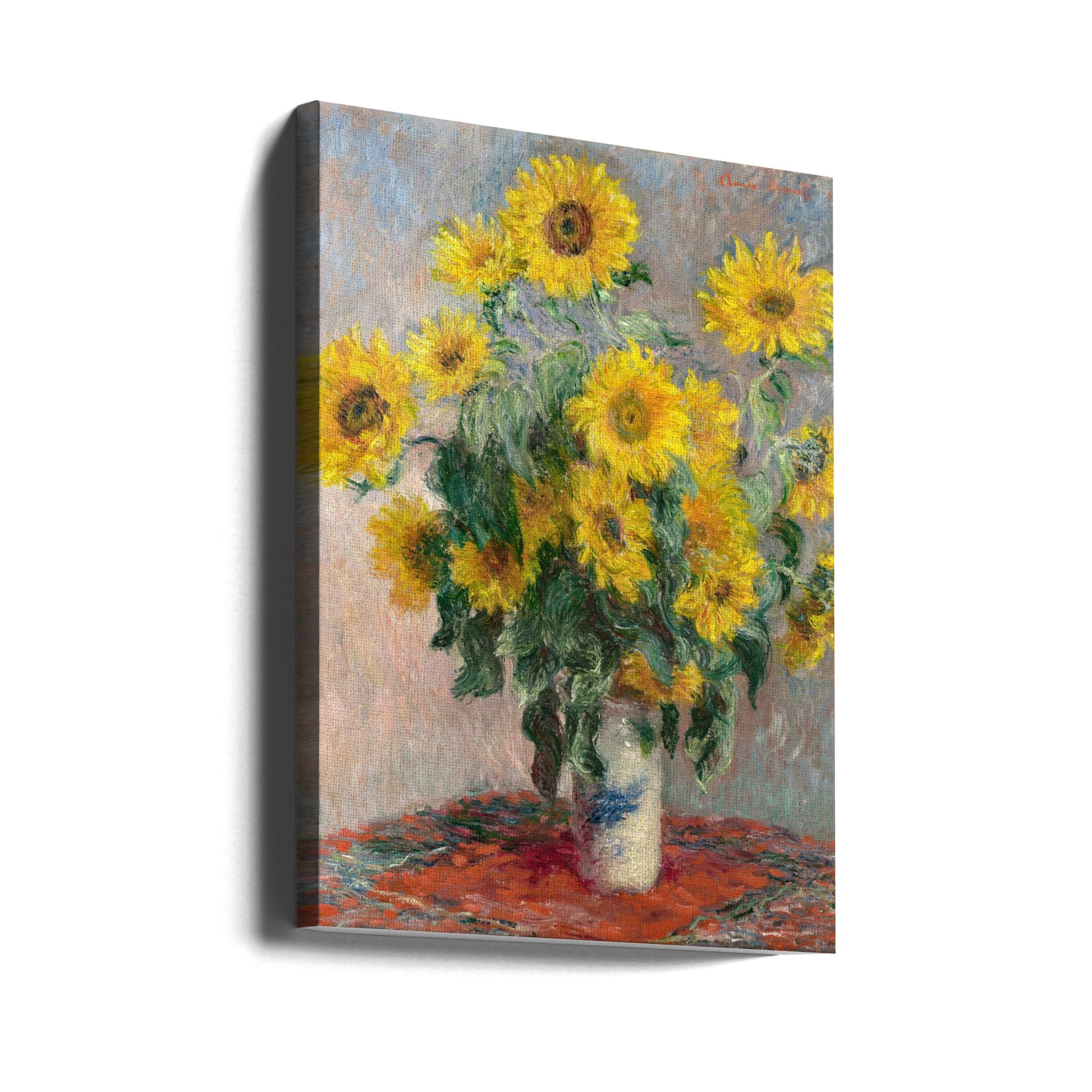 Bouquet Of Sunflowers by Claude Monet | Floral Still Life Painting, Large Canvas Wall Art Print | Artsy Earth