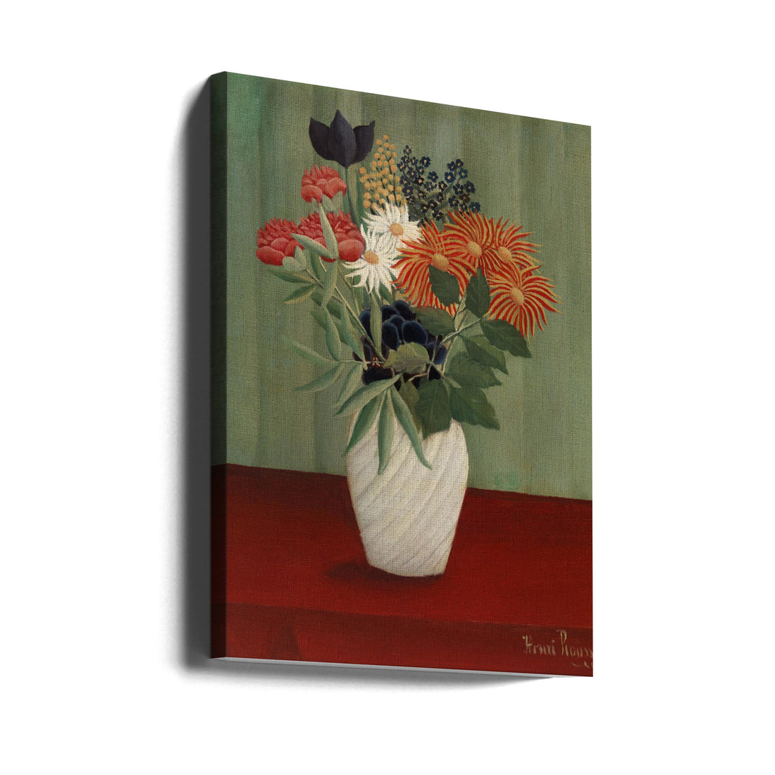 Floral Bouquet Art by Henri Rousseau | Botanical Still Life, Large Canvas Wall Art Print | Artsy Earth